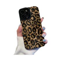 Capa De Silicone Com Estampa De Leopardo Para iPhone 14 15 pro Max 11 12 13 Mini SE 7 8 plus X XR XS
