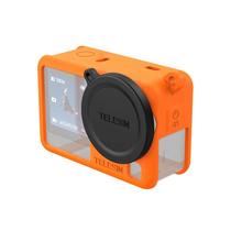 Capa de Silicone com Tampa de Lente para DJI Osmo Action 6 - Telesin Cor:Laranja