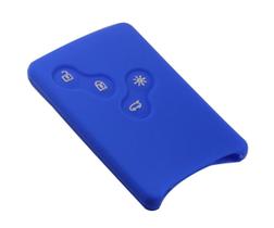 Capa de Silicone da Chave Cartão Renault Fluence Captur 4 Botões Azul