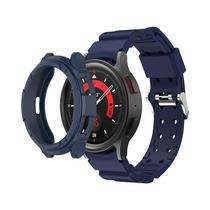 Capa De Silicone De 43mm 47mm Para Samsung Galaxy Watch 6 Classic, Pulseira Sport Loop, Capa