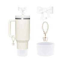 Capa De Silicone Em Forma De Borboleta Rosa Para Copo Stanley, Tampa Para Canudo Para Copos De 30/40 Capa De Silicone Em Forma De Borboleta Rosa Para Copo Stanley, Tampa Para Canudo Para Copos De 30/40