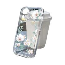 Capa De Silicone Floral À Prova De Choque Para iPhone 11 12 13 14 15 15 pro Max 16 plus
