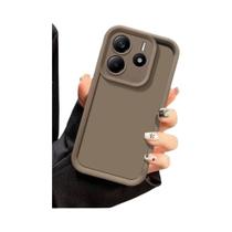 Capa De Silicone Fosca Para Xiaomi Redmi Note 14 4G 5G Com Protetor De Lente Da Câmera Traseira