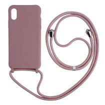 Capa de Silicone Fosco com Alça Crossbody para Samsung S24/S23 Ultra - À Prova de Choque