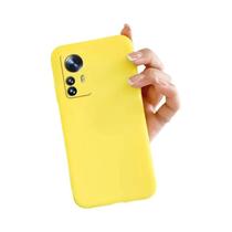 Capa De Silicone Líquido À Prova De Choque Para Xiaomi Redmi Note 12s Com Proteção De Lente