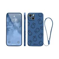 Capa De Silicone Líquido Cartoon Miffy Para Apple iPhone 17 17Air 16E 16 15 14 13 12 Mini pro Max