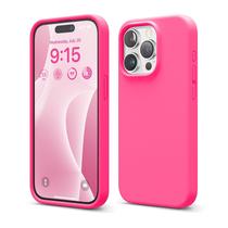 Capa de silicone líquido elago para iPhone 15 Pro rosa vívido