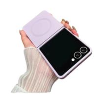 Capa De Silicone Líquido Magnético Macio Para Samsung Galaxy Z Flip 7 FE 6 5 4 3 5G Com Carregamento