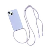 Capa De Silicone Líquido Para iPhone Com Cordão Transversal E Alça, Capa Macia Para 16 11 12 Mini 17