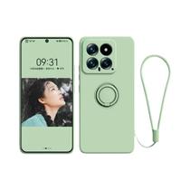 Capa De Silicone Líquido Para Xiaomi Redmi Note 15 14 13 pro 12 5G 4G Com Suporte De Anel Metálico E