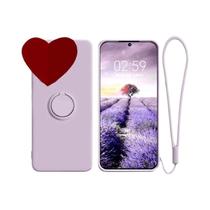 Capa De Silicone Líquido Xiaomi Poco X6 X7 pro X5 pro Com Suporte De Anel E Proteção Antichoque