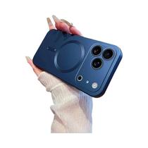 Capa De Silicone Macia Com Efeito Metálico Para Apple iPhone 17 16 15 14 13 12 11 X XS XR pro Max