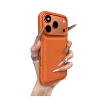 Capa De Silicone Macia Com Textura De Lichia Laranja Para iPhone 17 pro Max 12 13 14 15 16 pro plus