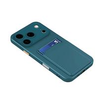 Capa De Silicone Macia Para Celular Com Porta-Cartões Para iPhone 17 16E 15 14 13 12 pro XS Max XR