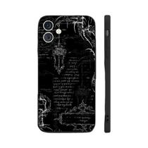 Capa De Silicone Macia Para iPhone 16 15 14 13 12 11 pro Max C-Cyber Sigil