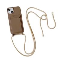 Capa De Silicone Macia Para iPhone 17 16 15 pro Max 14 plus 13 12 11 Com Suporte Para Cartão E