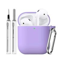 Capa de Silicone para AirPods 1ª e 2ª Geração - com Kit de Limpeza