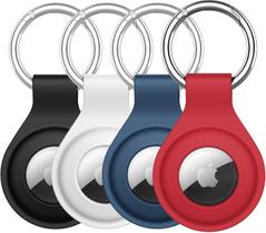 Capa de Silicone para AirTag 2021 com Chaveiro, Suporte Protetor de Etiqueta de ar, Case Capinha de Chaveiro Portátil, P