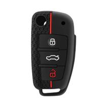 Capa de silicone para chave de carro, para audi a1 a3 a6 c5 c6 q3 q2 q7 tt tts r8 s3 s6 rs3 rs6 a4