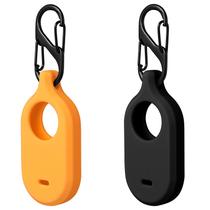 Capa de silicone para Galaxy SmartTag2 Fretime 2 Pack (preta/laranja)