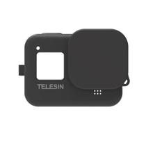 Capa de Silicone para GoPro Hero 8 Black + Cordão + Tampa - Telesin Capa de Silicone para GoPro Hero 8 Black + Cordão + Tampa - Telesin