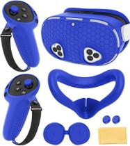 Capa de Silicone para Meta Quest 3 - MS.CLEO Blue Capa de Silicone para Meta Quest 3 - MS.CLEO Blue