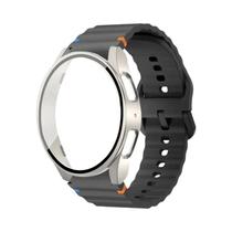 Capa De Silicone Para Samsung Galaxy Watch 7 6 5 4 Com Película De Vidro Temperado 40mm 44mm