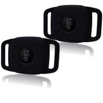 Capa de silicone para Tile Mate 2022 Tracker for Dog, pacote com 2 unidades, preta Capa de silicone para Tile Mate 2022 Tracker for Dog, pacote com 2 unidades, preta
