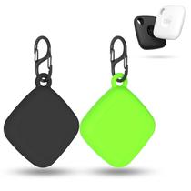 Capa de silicone para Tile Mate 2022 Tracker, pacote com 2 unidades (preta+verde) Capa de silicone para Tile Mate 2022 Tracker, pacote com 2 unidades (preta+verde)