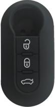 Capa De Silicone Preto, Fiat 3 Botões