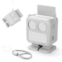 Capa de silicone Seracle para Yoto Mini Player cinza com suporte e alça Capa de silicone Seracle para Yoto Mini Player cinza com suporte e alça