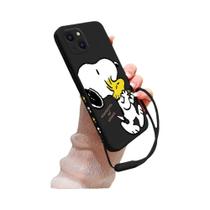 Capa de Silicone Snoopy para iPhone 15/14/13/12/11 - Design de Desenho Animado