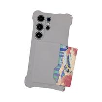 Capa De Silicone TPU Macia E Antichoque Com Suporte Para Cartão Para Samsung Galaxy S25 Ultra S24 FE