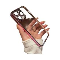 Capa De Silicone Transparente De Luxo Para iPhone 15 14 13 12 11 pro Max Mini Com Proteção De Lente
