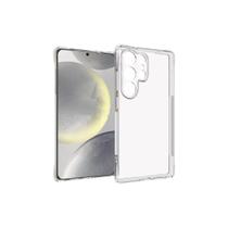 Capa de Silicone Transparente p/ Samsung Galaxy S25 Ultra com Bordas Anti Impacto e Proteção Anti Queda
