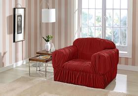 Capa de Sofá 1 Lugar 20 Elásticos Bordô Capa de Sofá 1 Lugar 20 Elásticos Bordô