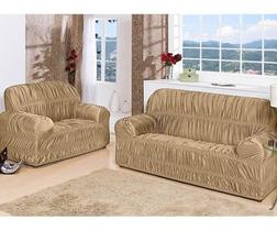 Capa De Sofa 2 E 3 Lugares 21 Elastico Avelã Capa De Sofa 2 E 3 Lugares 21 Elastico Avelã