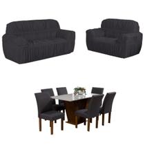 Capa De Sofá 2 E 3 Lugares 21 Elásticos + 4 Capa De Cadeira