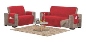 CAPA DE SOFÁ 2 e 3 LUGARES DUPLA FACE MATELADA ULTRASSÔNICO