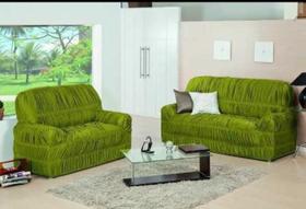 Capa de Sofa 2 e 3 Lugares King Elasticada Malha Gel Verde
