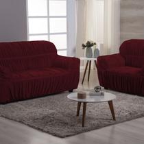 Capa de Sofá 2 e 3 Lugares Malha Gel 21 Elasticos Vinho Capa de Sofá 2 e 3 Lugares Malha Gel 21 Elasticos Vinho