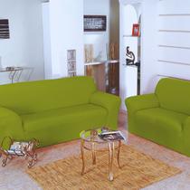 Capa de Sofá 2 e 3 Lugares Malha Gel Coladinha Verde