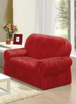 Capa de Sofá 2 Lugares 20 Elásticos Vermelho Capa de Sofá 2 Lugares 20 Elásticos Vermelho