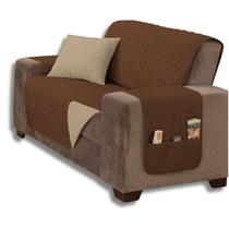 Capa De Sofá 2 Lugares Manu Matelada Dupla Face Com Bolsos