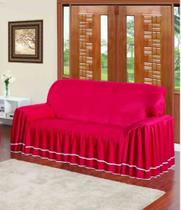 Capa De Sofa 2 Lugares Super Luxo Dália Lindas Cores