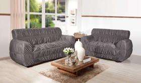 Capa de Sofá 21 Elásticos 2 e 3 Lugares Tamanho King Chumbo Capa de Sofá 21 Elásticos 2 e 3 Lugares Tamanho King Chumbo