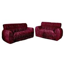 Capa de Sofá 21 Elásticos 2 e 3 LUGARES Tamanho King Vinho