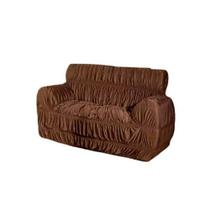 Capa de Sofá 21 Elásticos 2 Lugares Tamanho King Marrom