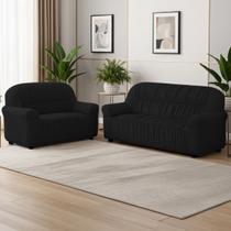 Capa de Sofá 3 e 2 Lugares Malha Gel Kit Protetor Elasticada