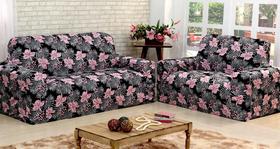 Capa De Sofa Adere Floral Rosa 02 E 03 Lugares